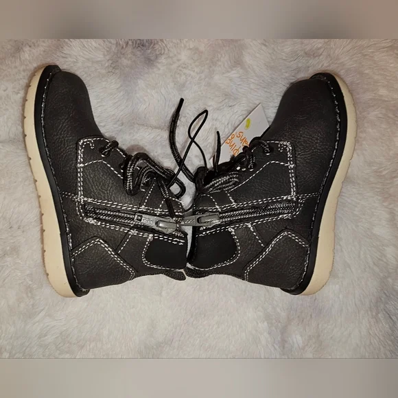 Jumping Beans Toddler Boys Ezraa Gray Boots Side Zip Sz 7T NWT - Picture 2 of 5